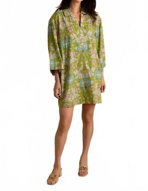 NEW DOUBLE A colette v-neck mini dress in green